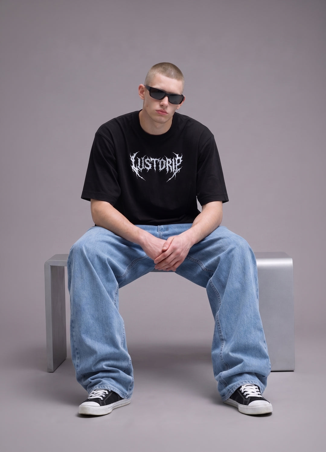 Black Gothic Oversize Tee