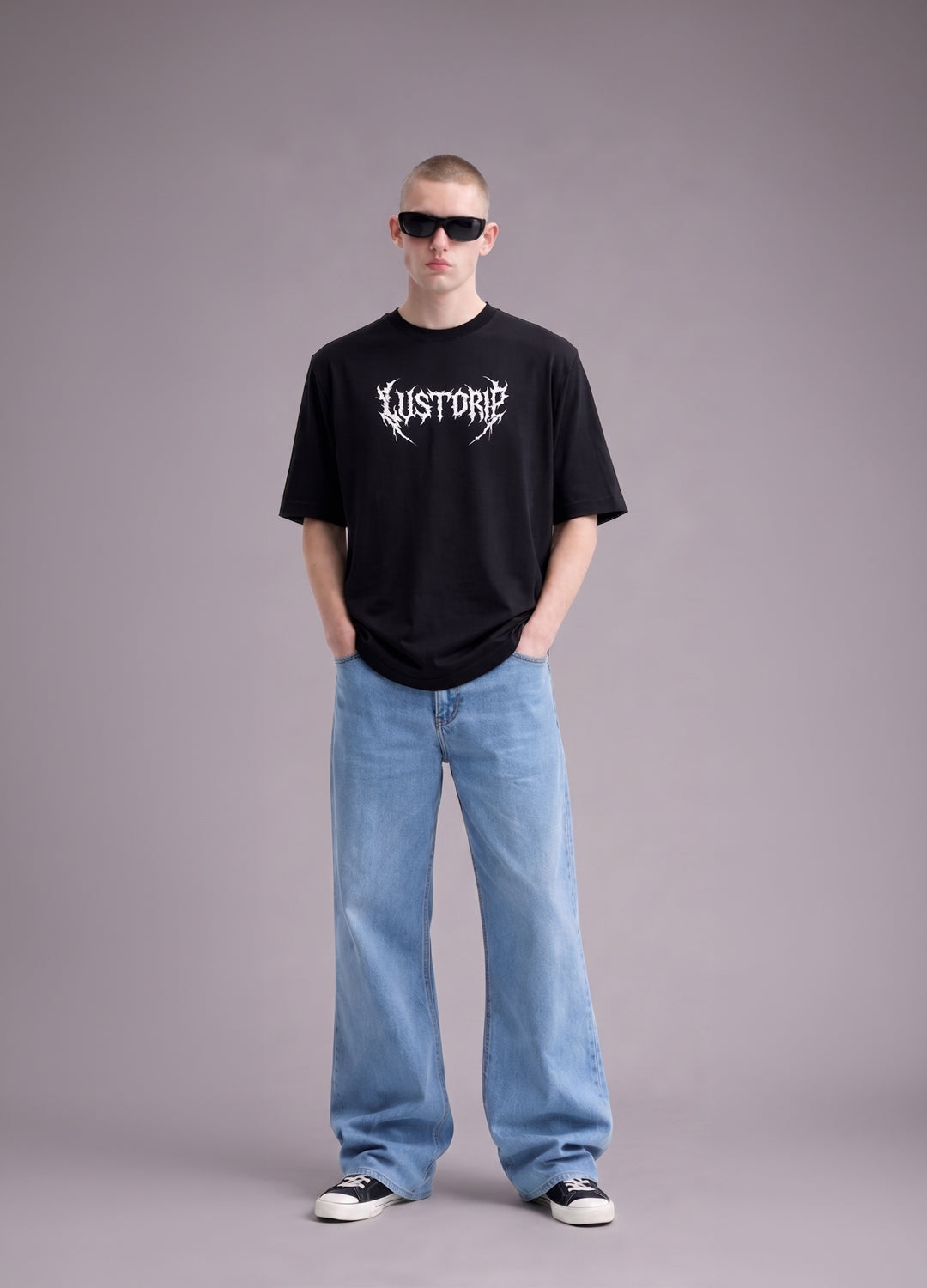 Black Gothic Oversize Tee