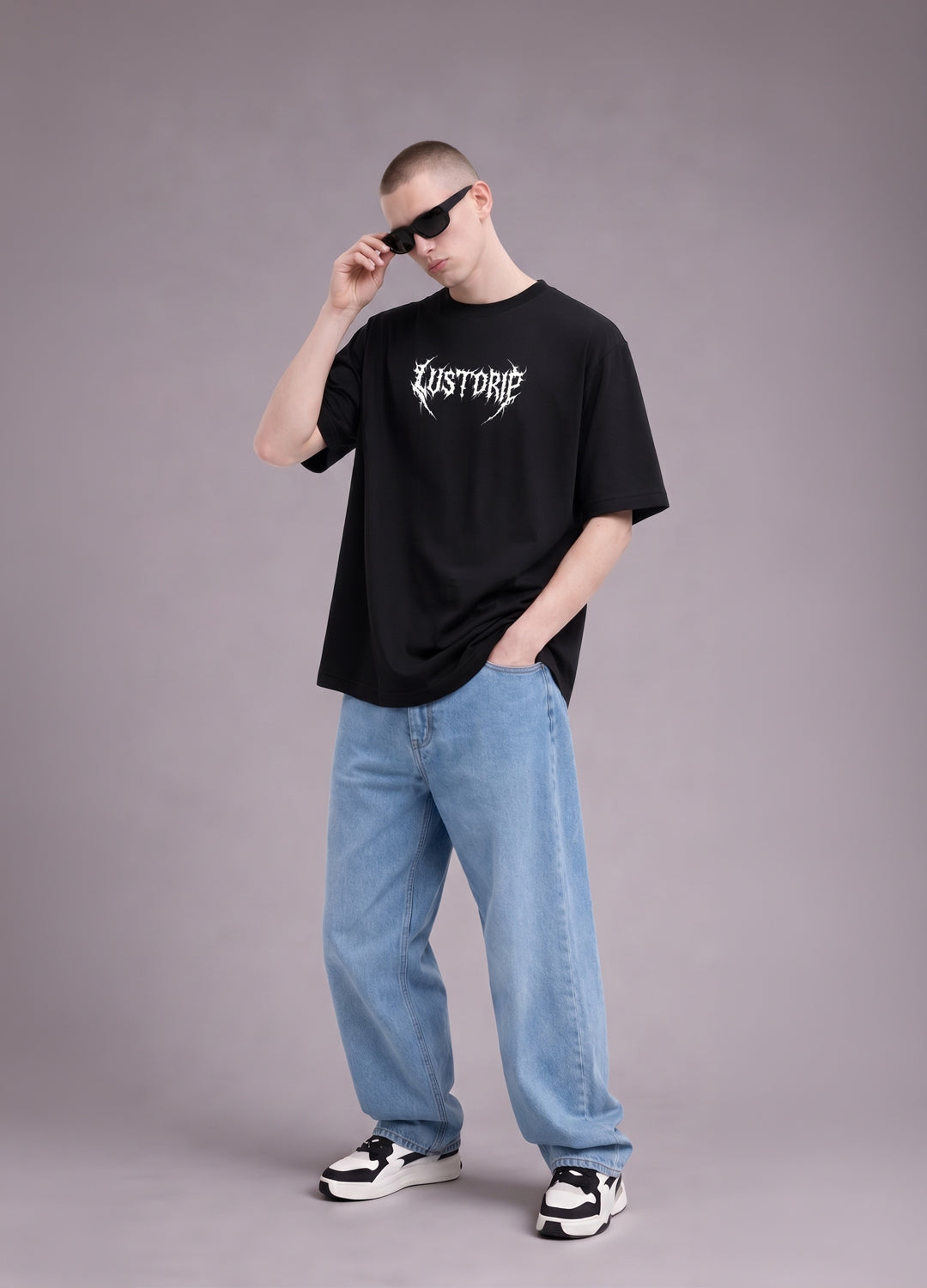 Black Gothic Oversize Tee