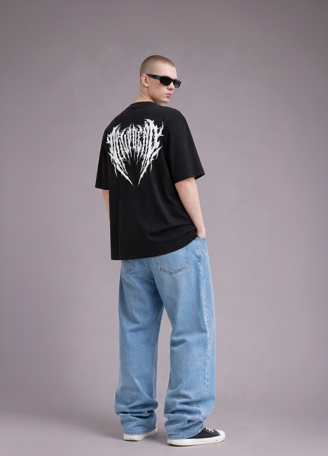 Black Gothic Oversize Tee