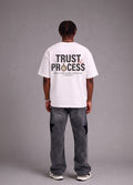 SILENT HUSTLE - White Oversized tee