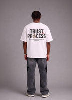 SILENT HUSTLE - White Oversized tee