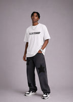 SILENT HUSTLE - White Oversized tee